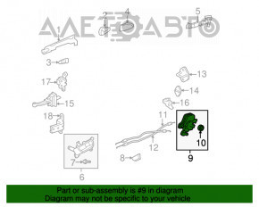 Blocare ușă spate dreapta Lexus IS250 IS350 06-13