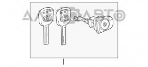 Личинка замка двери передней левой Toyota Camry v70 18-
