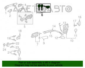 Burlanul ușii din față stânga a Toyota Camry v70 18-