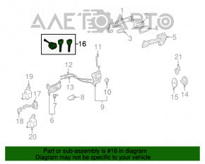 Burlanul de blocare frontal stânga pentru Lexus LS460 LS600h 07-12