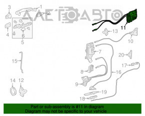 Blocare usa din spate dreapta spate Toyota Sienna 11-19 electrică