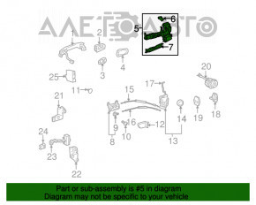 Механизм ручки двери задней правой Lexus GS300 GS350 GS430 GS450h 06-11