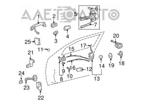 Механизм ручки двери задней правой Lexus GS300 GS350 GS430 GS450h 06-11