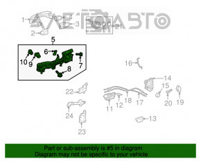 Механизм ручки двери передней правой Toyota Prius 30 10-15