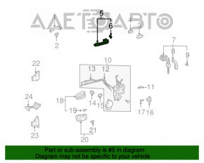 Mecanismul manetei ușii din față dreapta pentru Toyota Highlander 01-07