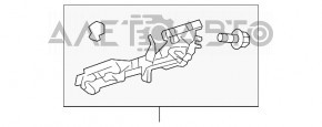 Mecanismul mânerului ușii din spate dreapta pentru Toyota Rav4 13-18, nou, original OEM.