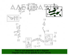 Механизм ручки двери передней левой Lexus GS300 GS350 GS430 GS450h 06-11