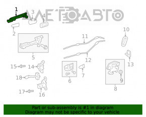 Mânerul ușii exterioare față stânga Toyota Camry v50 12-14 SUA