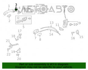 Заглушка ручки двери передняя левая Toyota Camry v50 12-14 usa