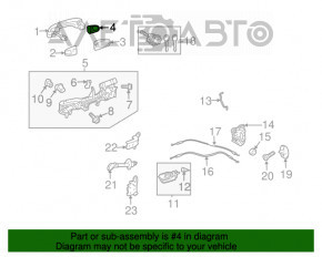 Capacul mânerului exterior dreapta față Toyota Camry v55 15-17 SUA