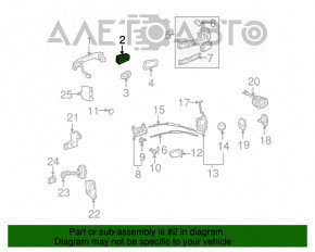 Capac maner usa fata dreapta Lexus RX300 RX330 RX350 RX400h 04-09