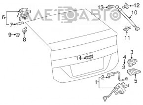Замок двери багажника Toyota Prius 30 10-15