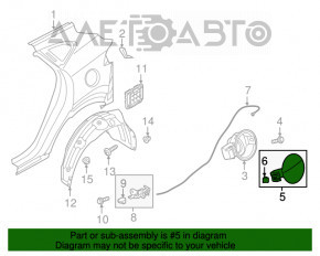 Лючок бензобака с корпусом Hyundai Tucson 16-18