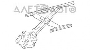 Mecanismul electric de ridicare a geamului cu motor, dreapta față, Toyota Highlander 08-13