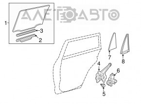 Стеклоподъемник механизм задний левый Toyota Highlander 08-13