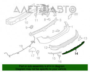 Buza bara spate Fiat 500X 16- fără senzori de parcare