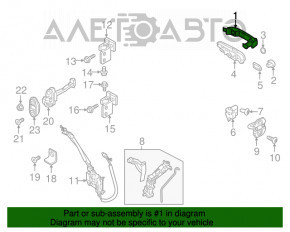 Mânerul ușii exterioare față stânga Fiat 500X 16- keyless, crom