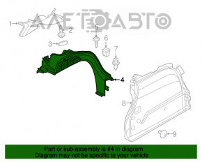 Capacul arcului stâng inferior Fiat 500X 16- zgârieturi