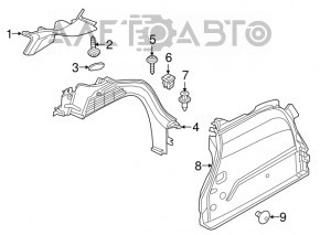 Capacul arcului stâng inferior Fiat 500X 16- zgârieturi