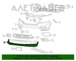 Bara fata goala partea de jos Jeep Cherokee KL 19-21 fara capac, nou aftermarket