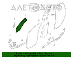 Capacul amortizorului frontal stânga Jeep Compass 17- gri.