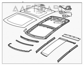 Panorama asamblată pentru Fiat 500L 14- fără perdea