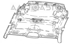 Acoperirea tavanului pentru Jeep Compass 17-18 fără panoramică