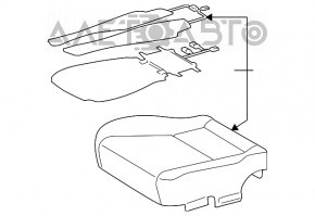 Scaunul șoferului pentru Lexus LS460 LS600h 07-09 fără airbag, piele neagră.