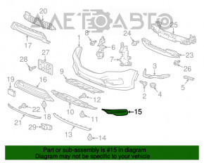 Capacul farului de ceață dreapta pentru Honda Accord 16-17, culoare nisipie.