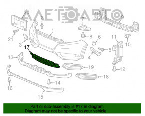 Grila inferioară a bara frontală Honda HR-V 16-18, nouă, originală OEM