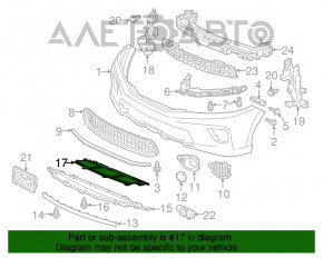 Deflectorul radiatorului inferior pentru Honda Accord 13-15 pre-restilizare