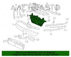 Grila inferioară a bara de protecție față pentru Honda Accord 18-22, nouă, originală OEM