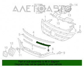 Молдинг левый решетки радиатора grill Honda CRV 12-14 дорест