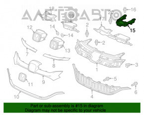 Кронштейн решетки радиатора grill Honda CRV 15-16 новый OEM оригинал