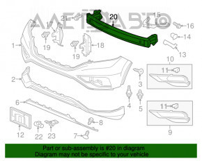 Amplificatorul de bara fata pentru Honda CRV 15-16, nou, original