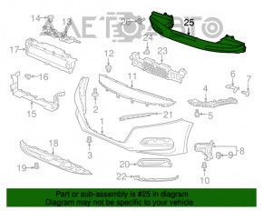 Amplificatorul de bara fata pentru Honda Accord 18-22, nou, original