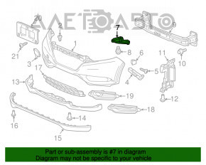 Suportul de prindere a bara de protectie din fata sub farul drept pentru Honda HR-V 16-22