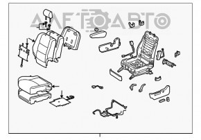 Водительское сидение Lexus RX300 RX330 RX350 RX400h 04-09 без airbag, кожа серое