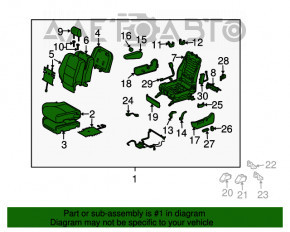 Scaun șofer Lexus RX300 RX330 RX350 RX400h 04-09 fără airbag, piele gri