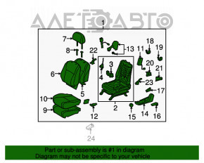 Pielea scaunului șoferului Toyota Highlander 08-13 este de culoare gri