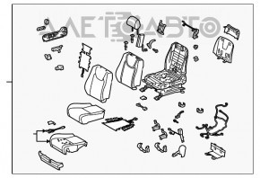 Scaunul șoferului pentru Lexus RX350 RX450h 10-15 fără airbag, electric, piele gri.