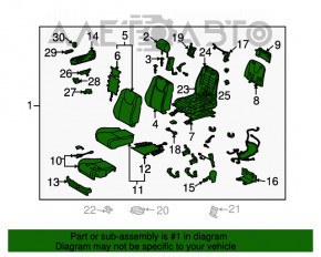 Scaunul șoferului pentru Lexus RX350 RX450h 10-15 fără airbag, electric, piele gri.