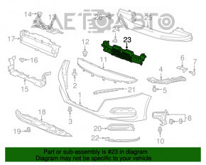 Absorbantul de bara fata pentru Honda Accord 18-22, nou, original OEM