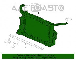 Televizorul panoului radiatorului asamblat pentru Honda Civic X FC 16-18, nou, original OEM.