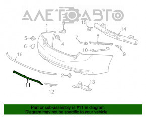 Capacul spate al bara cromate pentru Honda Accord 16-17 restul