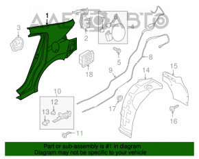 Aripa spate stânga Hyundai Elantra AD 17-20