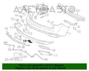 Capacul de remorcare a cârligului de remorcare pentru bara spate a Acura MDX 14-16 pre-restilizare.