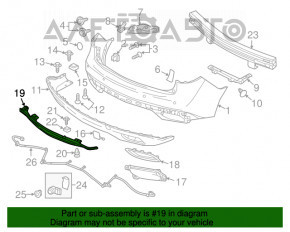 Capacul buzei bara spate pentru Acura MDX 14-16, nou, original OEM