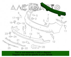 Усилитель заднего бампера Acura MDX 14-20