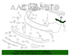 Suportul pentru bara spate dreapta Acura MDX 14-20 este rupt